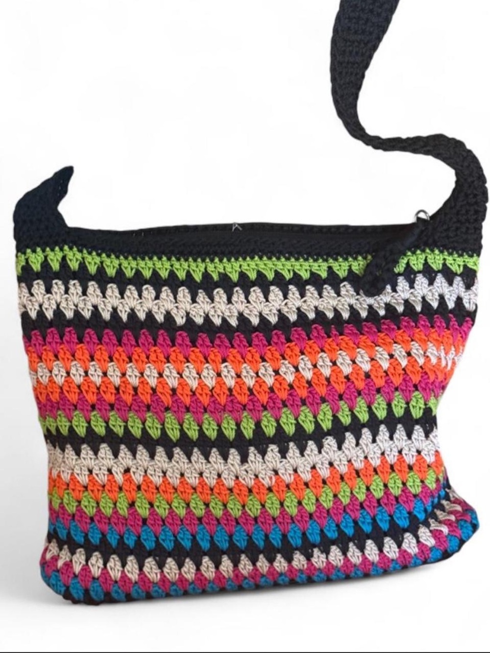 🌈🧶✨ Vintage The Sak Crochet Rainbow Bag ✨🧶🌈